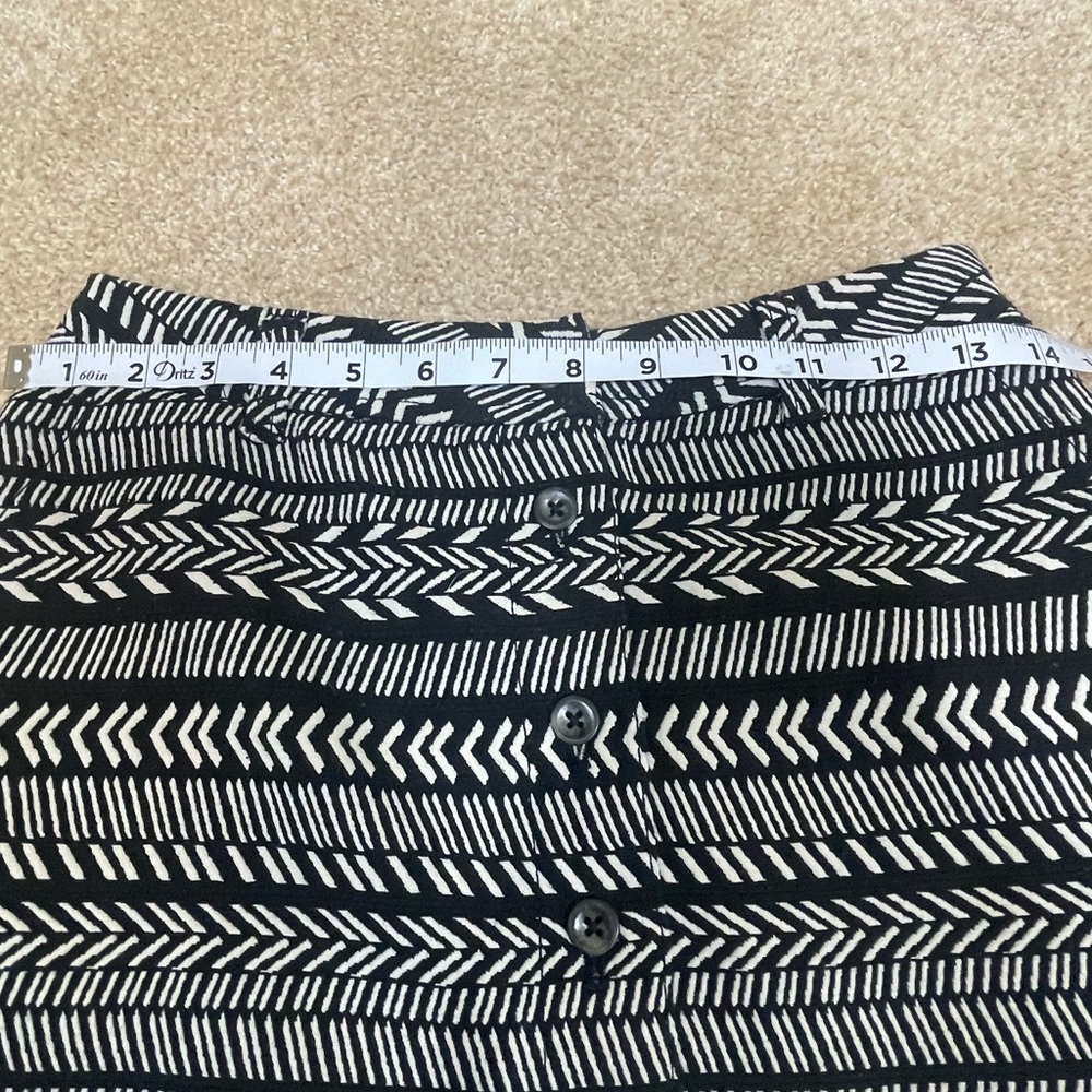 Maeve Anthropologie Fieldnotes black and white Tribal miniskirt size 2 - Picture 4 of 7